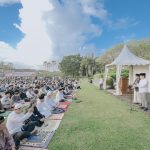 Bupati Adi Arnawa Hadiri Shalat Id di Puspem Badung